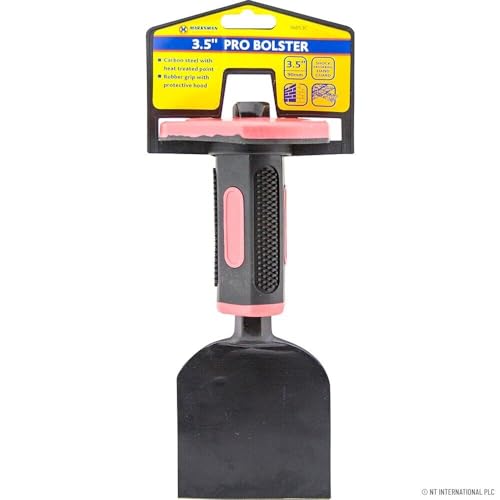 Heavy Duty 3.5 Pro Bolster Chisel - Brick Guard, Strong Stone Rubber Grip | Multi Purpose, Hand Tool Floorboard Lifter Puller, Strong Durable