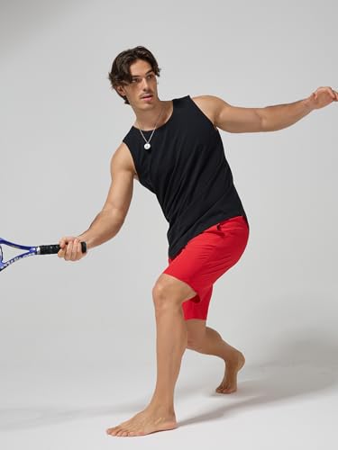 Arcweg Mens Swim Trunks Red with Compression Liner 2 in 1 Quick Dry Samill Swim Shorts Bathing Suits Beach Shorts wih Ziper Pockets - image 7