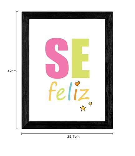 Nacnic Set von 4 Blättern von Nachrichten Kindern in der Größe A3, Poster Papier 250 gr hohe Qualität. Frameless