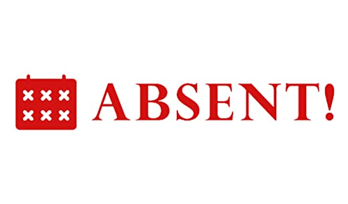 Printtoo Tampon De L'Enseignant Absent! Tampon À Auto-Incuche Tampons En Caoutchouc Niveau D'Enseignant Pour La Classe D'École Et Les Devoirs - 5 Couleurs Cover