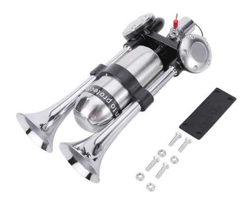 12V 24V兼用 2連 エアーホーン ヤンキーホーン エコーホーン 新幹線ホーン 500db 車用ホーン スピーカー キット エアホーン トラック オフロード車 ボート 船 オートバイ 等 汎用品