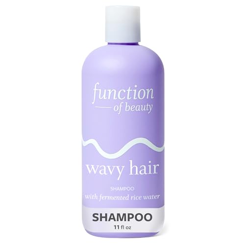 Function of Beauty Wavy Hair Shampoo - Sulfate-Free Shampoo for Natural & Defined Wavy Texture - Lightweight, Anti-Frizz, & Strengthening with Fermented Rice Water - Hair Care Products