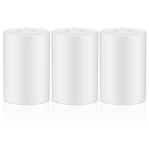 Image of Teenyyou 3 Pcs White Frosted Glass Shade Replacements for Pendant Light Fixtures Glass Lamp Shade Cover, 1-5 /8 Inch Fitter E26 Base, 4 inchw x 6 inchh, Replacement Lamp Globe for Chandelier Wall Sconce