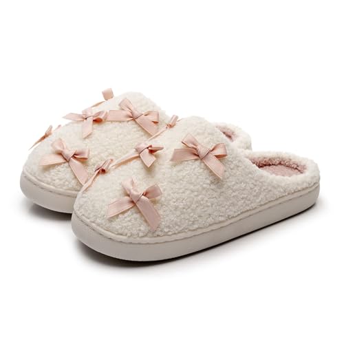 Women Men Plush Warm House Slippers Casual Home Shoes Soft Slip-on Outdoor Indoor Bedroom Cotton Slippers