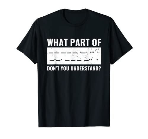 Divertido Amateur Jamón Radio Morse Code Camisa CB Radio Nerd Geek Camiseta