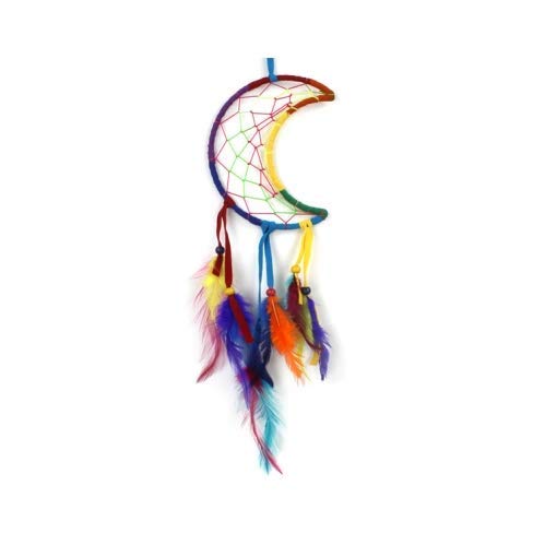 Crystal Magick Rainbow Cresent Moon Dreamcatcher