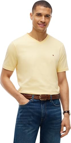 Tommy Hilfiger ESSENTIAL V-NECK TEE Erkek Kısa Kollu Tişört Light Daffodil L — Amazon ürün görseli