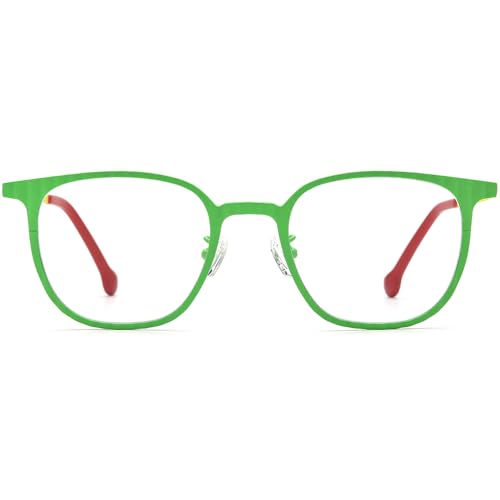 Image of FONEX Colorful Pure Titanium Glasses Frame Women Retro Round Eyeglasses F85782