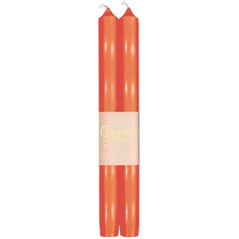 Caspari 10-Inch Orange Taper Candles Set Cover