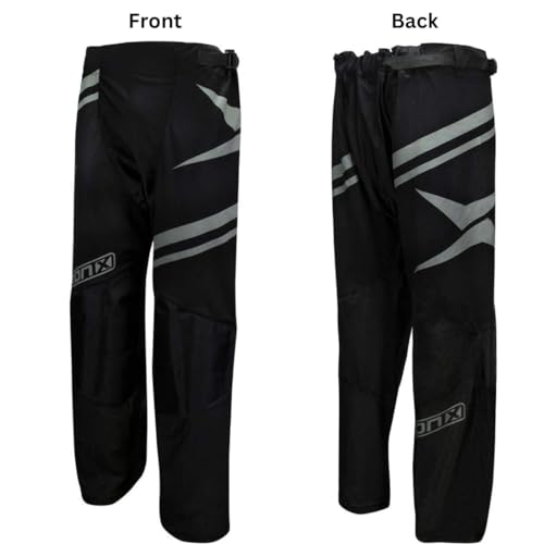 TronX Calça de hóquei em linha Venom Senior Adulto Juvenil, Preto, SR Small