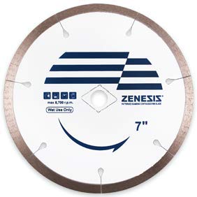 Zenesis 7-Inch Wet Pattern Diamond Blade for Fast, Precise and Chip-Free Cutting of Porcelain Tile, Granite, and Similar Hard Materials (7 X DM -5 8 Arbor)