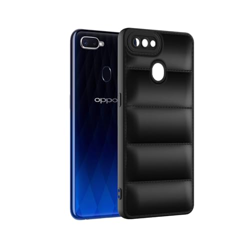 Image of Plus Puffer Case Camera Protection Soft Back Cover for Realme 2 Pro - Black