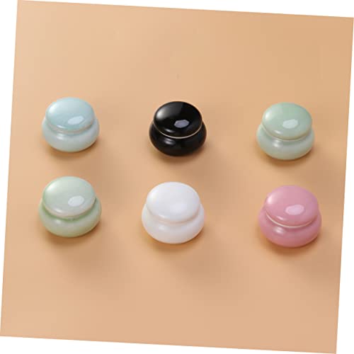 Amosfun 3Pcs Recipientes De Farinha Recipiente De Maquiagem Frasco De Armazenamento De Vidro Pequeno