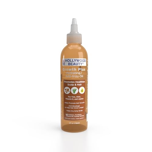 Hollywood Beauty Growth+: Hydrating/Anti-Frizz Oil With Jojoba 4 Oz (Pack Of 2)