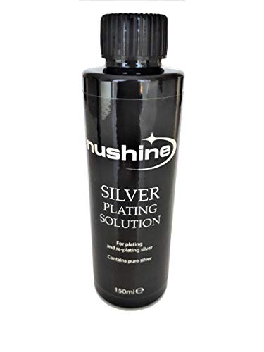 Nushine Silver Plating Solution 150ml - permanent plaat PURE ZILVER op versleten zilver, messing, koper en brons (milieuvriendelijke formule)