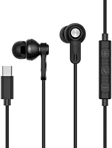 Dnifo USB C Headphones, USB C Earbuds in-Ear Noise Cancelling Earbuds with Mic Headsets Compatible with Google Pixel 3/2/XL, Huawei, HTC, Essential Phone