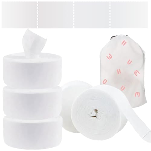 YOYOSOFT コットン 化粧水用 薄手 毛羽立たない 5x7cm ミシン目加工 100%天然コットン ふきとり用 メイク落としシート パッティング用 高保湿 スキンケア 大容量 個包装(360枚x3個)