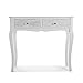 Versa 21600046 Mesa de entrada Consola Avery, Madera, Blanco, 80 x 25...