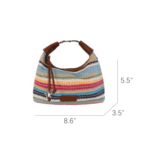 Image of Woven Leather Tote Bag For Women Crossbody Shoulder Bag Large Hobo Handbags Vegan Female Bag Vegetable Basket