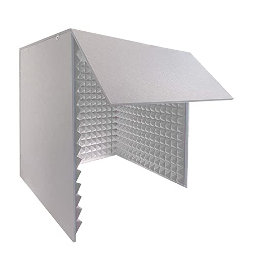 Paneles Acústicos Absorbentes de Sonido 80x80x80CM Booth Portátil Para Grabación y Estudio (Gris)