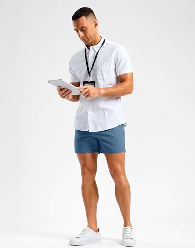 Image of Soothfeel Men's Casual Shorts 5 /7 /9 Inch Golf Dress Shorts for Men Flat Front Work Lightweight Quick Dry with 4 Pockets