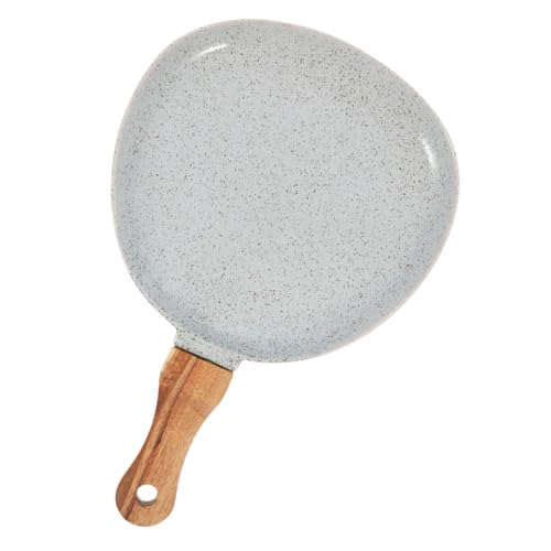 Abaodam Ceramic Food Serving Tray with Handle Vintage Nordic Style Dinner Plate for Crepes Cakes and More Easy to Clean Unique Design for Daily Use
