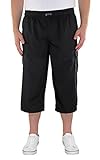 Marina del Rey Herren große Größen Bermuda Shorts lang mit Komfortbund und Cargotaschen Bob (56/58, Schwarz)