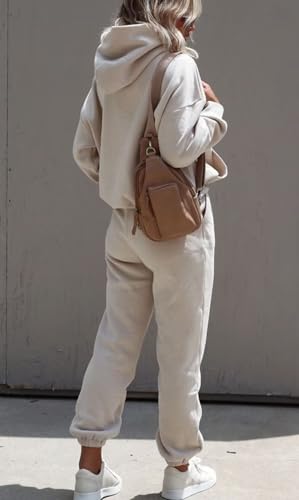 INFITTY Women's Hoodies Casual Long Sleeve Lightweight Sweatshirts Button Collar Loose fit Pullover Tops with Pocket - Image 4