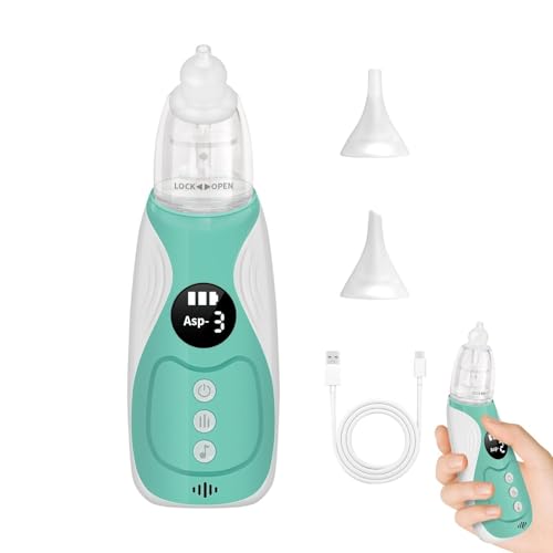 Aspirador nasal para niños, tres potencias de succión, aspirador eléctrico para mocos, para madres, cuidadores, hogar, viajes, vida cotidiana, habitación de los niños, dormitorio, hora de dormir