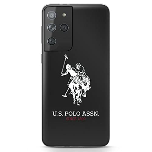 US Polo Shiny Big Logo Coque pour Samsung Galaxy S21 Ultra Noir ASSN