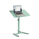 MUSSO AnyDesk D7 Mobiler Laptoptisch höhenverstellbar (75-108cm), Klappbarer Stehpult mit 0-90° neigbarer Platte, Ergonomischer Beistelltisch (Grün, 1 Stück)