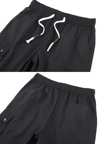 VtuAOL Women's Cargo Shorts Casual Elastic Waist Comfy Relaxed Fit Shorts 5