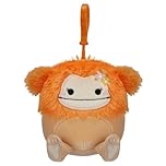 Squishmallows 3.5 inch Clip-on Plush Shasta the Orange Bigfoot, SQCP00208