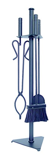 Ensemble de cheminée 4 pièces 12014-F pour manipuler les bûches et cendres sans brûlure