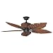 Concord Fans 52FEB5RI 52 Inch Fernleaf Breeze Damp Location Ceiling Fan - Rustic Iron