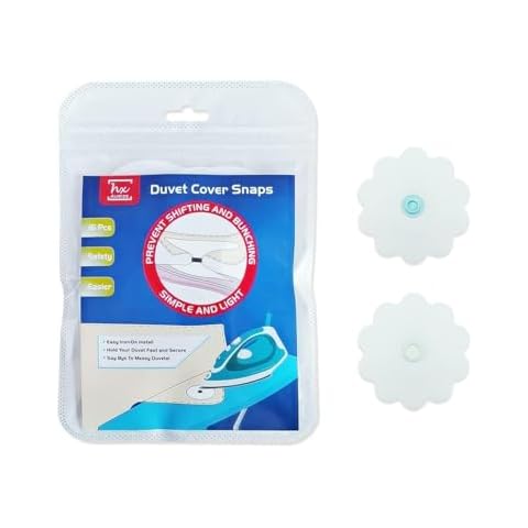 16 Pcs of HX AURIZE Duvet Snaps, Prevents Comforter from Shifting Inside Duvet Cover Cover