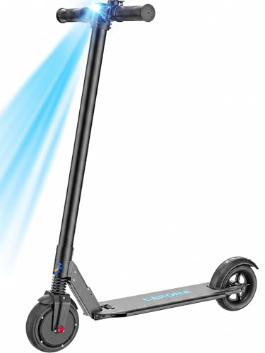 Image of Caroma Electric Scooter Adults,450W Peak Foldable E-Scooter,16 MPH,21 Miles | 3 Speeds & 15 Climb, UL2272 EABS Brake,Smart LED Display Lights, Foldable Frame For Kids 8+, Teens Women Commute Travel