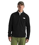 The North Face Men's Textured Cap Rock 1/4 Zip Pullover | Quarter Zip Fleece Jacket with Set In Sleeves, Fold Over Collar & Embroidered Logo, TNF Black Heather, Large