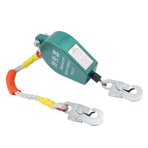Dispositivo de bloqueo de doble bloqueo para detención de caídas de 10 m, gancho de capacidad de 800 libras con protección contra caídas de absorción de golpes