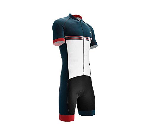 Ryder Denim Speed Suit Short Sleeve Time Trial Cycling Bike for Men Size M
