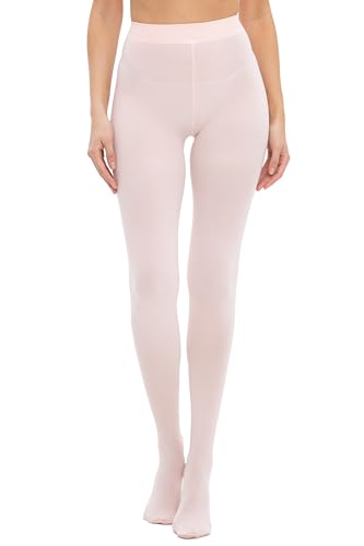 Image of HeyUU Women's 80D Ultra Soft Opaque Tights, High Waist Solid Color Footed Pantyhose with 29 Colors