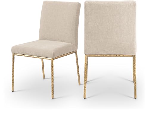 Meridian Reeves Beige Chenille Chair