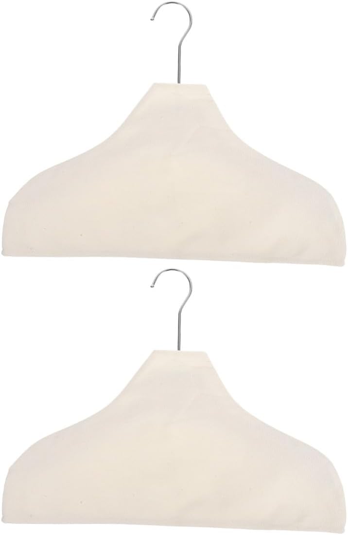 BESPORTBLE Hanger Sleeve Clothing Protectors 2Pcs Cotton Linen Fabric Non-Slip Garment Rack Covers Shoulder Protectors for Women’S Dresses Coats Suits Clothing Store and Home Use