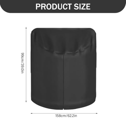 Cubierta de trampolín resistente para mini trampolín exterior negro e impermeable con filtro UV 3