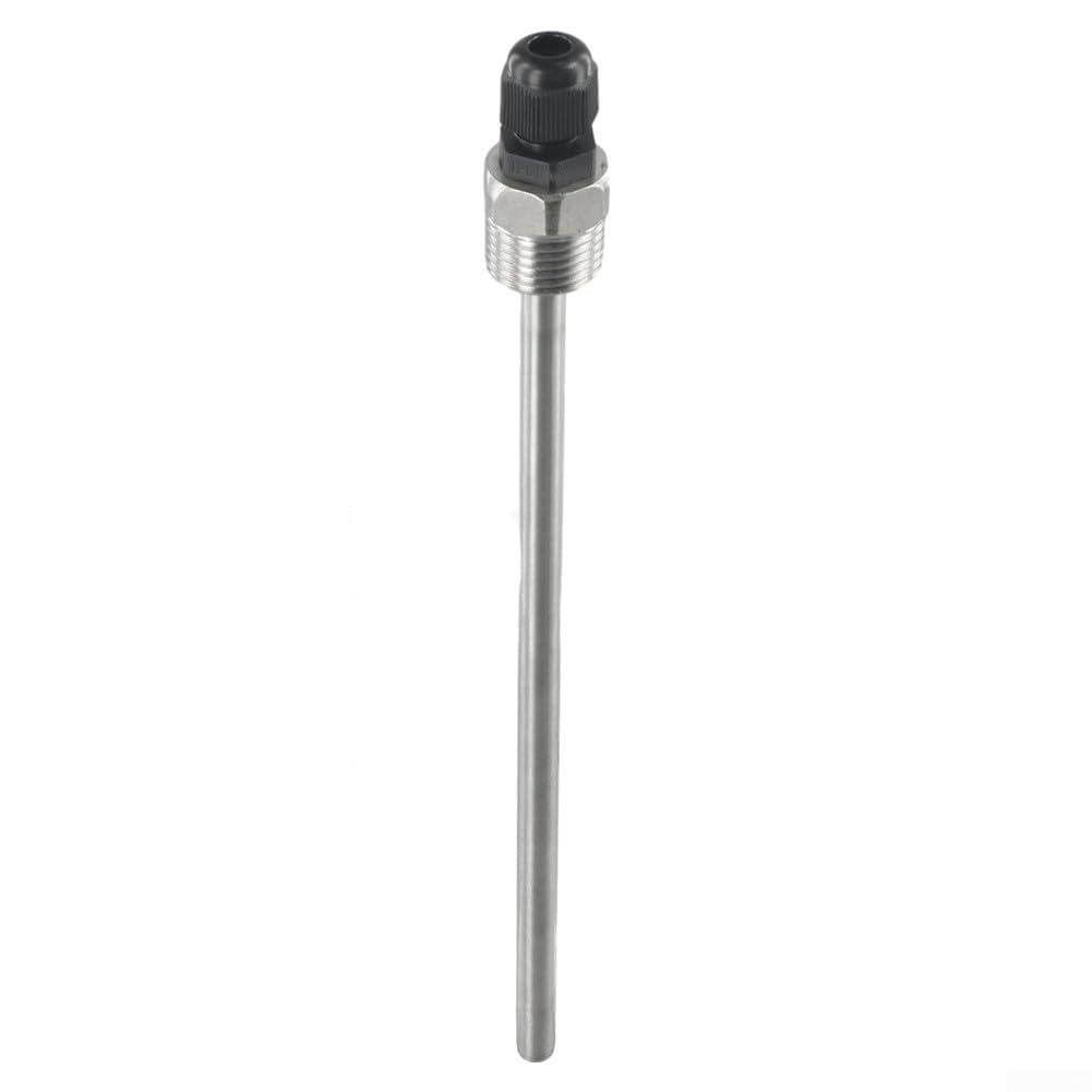 Thermowell 304 Stainless Steel G1/2 Thread for Temperature Sensor, 30-200mm Length, SUS304 Material, Compatible with Solar Water Heater Accessories(300mm)