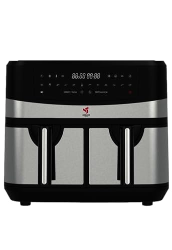 MEBASHI-Air-Fryer-Dual-Basket-with-Digital-Screen-1800W-2-45L-Capacity-Total-9L-Rapid-Air-Technology12-Pre-Set-Functions-ME-AF997
