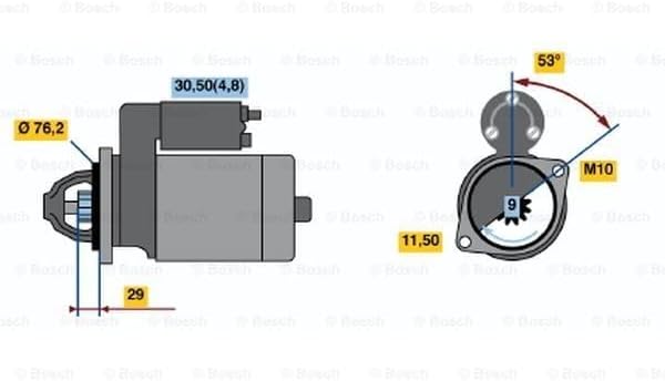 Bosch SR0492N OE New Starter for BMW 128i 135i 323 325 Series 7