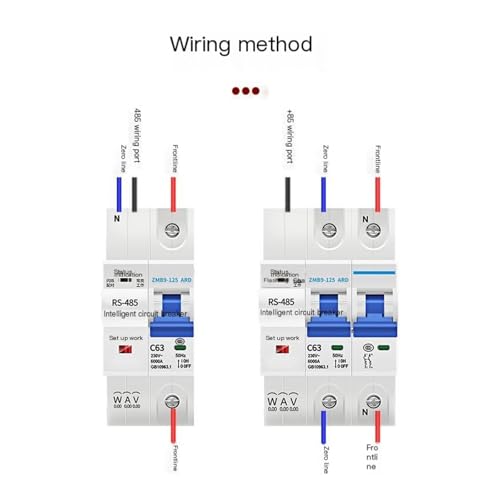 Interrupteur de communication RS485 intelligent - Module de commande 2P 63A pour rail DIN - 2
