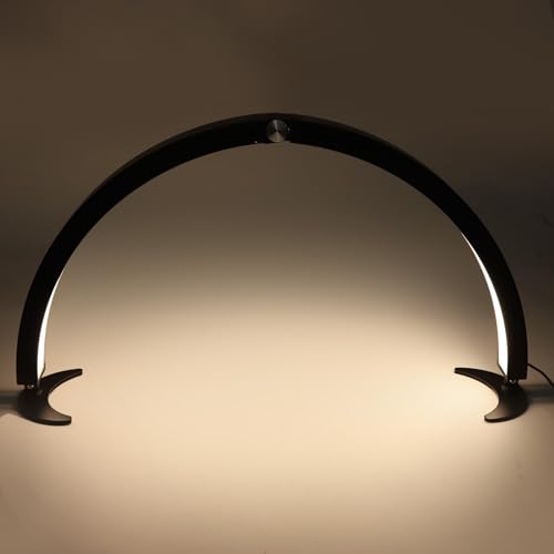 Luz de Mesa Meia Lua para Cílios, Brilho Ajustável LED 100-240V Lâmpada de Mesa Meia Lua Adequada pa