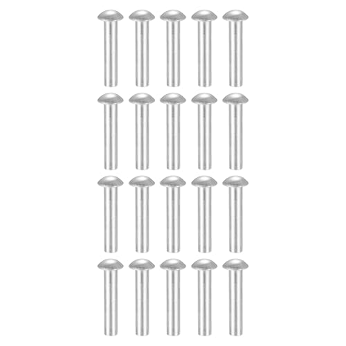 Rivets M6 x 30 mm aluminium tête bombée braseuse solide pour réparation aéronefs et bateaux
